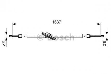 DB Трос ручного гальм. W204, S204, C207 BOSCH 1987482330