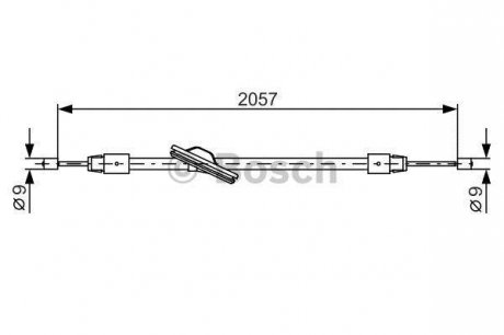 DB Трос ручного тормоза W204 BOSCH 1987482331