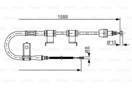 Трос зупиночних гальм BOSCH 1987482359