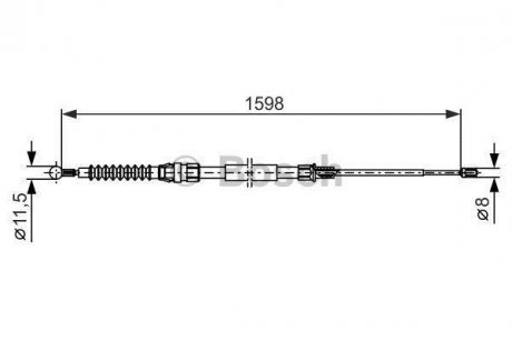 Трос зупиночних гальм BOSCH 1 987 482 379