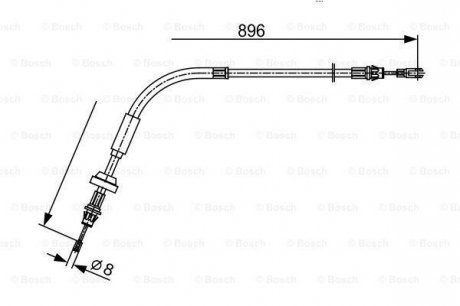 Трос зупиночних гальм BOSCH 1 987 482 543