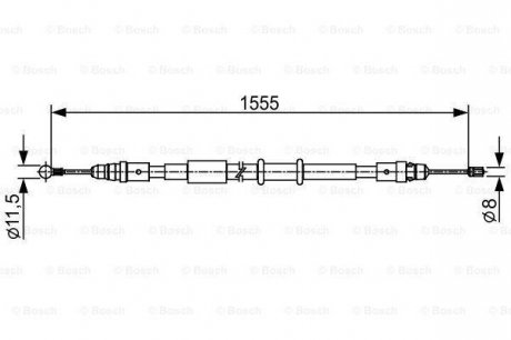 Трос зупиночних гальм BOSCH 1 987 482 552