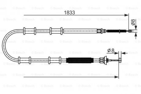 Тормозной трос FIAT/OPEL Doblo/Combo \'\'R "10>> BOSCH 1987482593