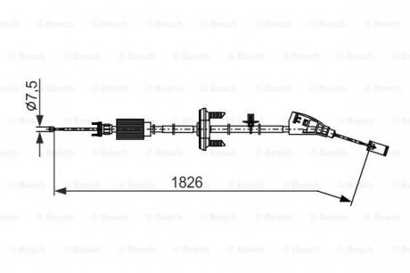 Трос ручного гальма BOSCH 1987482795