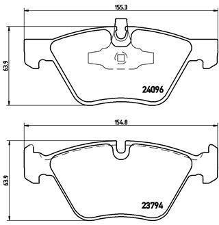 Гальмівні колодки дискові BREMBO P06040