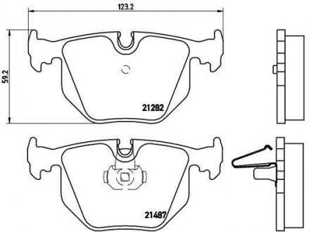 Тормозные колодки дисковые BREMBO P 06 044