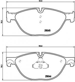 Комплект гальмівних колодок з 4 шт. дисків BREMBO P06076