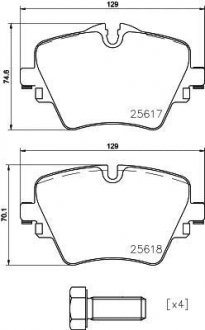 Тормозные колодки дисковые BREMBO P06093