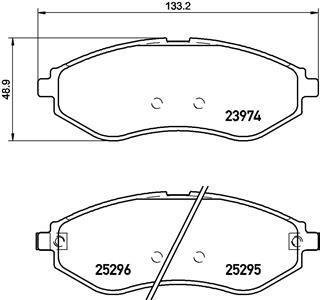 Комплект тормозных колодок из 4 шт. дисков BREMBO P10057