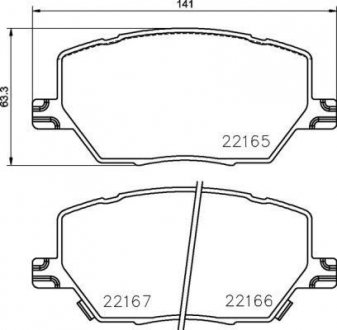 Тормозные колодки дисковые BREMBO P23 164 (фото 1)