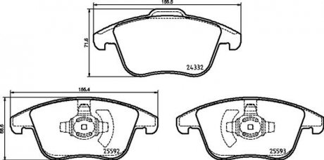 Гальмівні колодки дискові BREMBO P24211