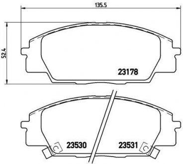 Тормозные колодки дисковые BREMBO P28032