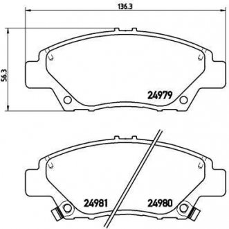 Тормозные колодки дисковые BREMBO P28050