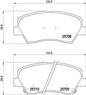 Тормозные колодки дисковые BREMBO P30073