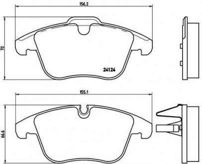 Тормозные колодки к-кт. BREMBO P36 022