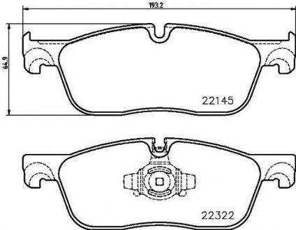 Тормозные колодки дисковые BREMBO P36035