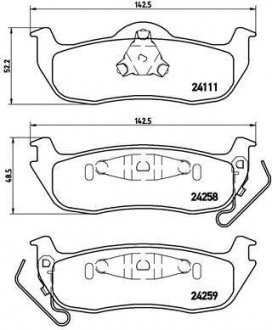 Гальмівні колодки дискові BREMBO P37011