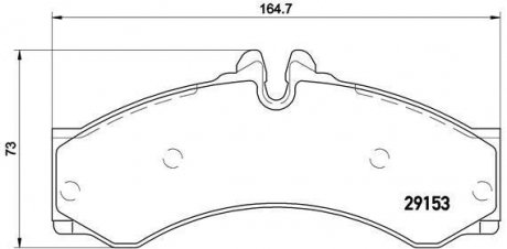 Тормозные колодки к-кт. BREMBO P50 028