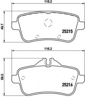 Тормозные колодки дисковые BREMBO P50100