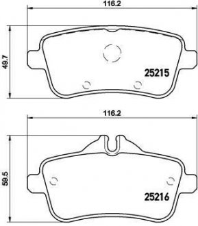 Тормозные колодки дисковые BREMBO P50101