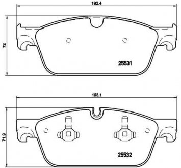 Тормозные колодки дисковые BREMBO P50102