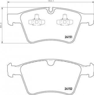 Колодки передние, R19 X164/W164/251 BREMBO P50 115