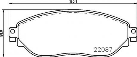 Тормозные колодки дисковые BREMBO P59 082 (фото 1)