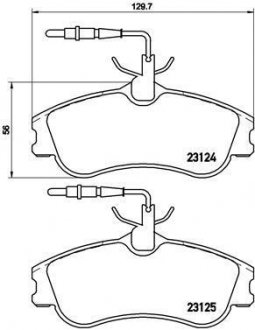 Тормозные колодки к-кт. BREMBO P61 060