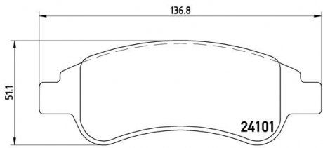 Тормозные колодки дисковые BREMBO P61082 (фото 1)