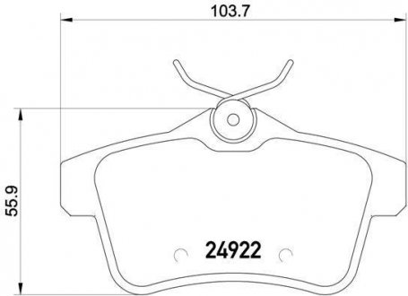 Гальмівні колодки дискові BREMBO P61114