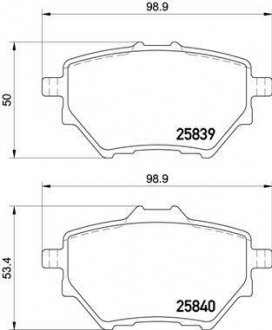 Гальмівні колодки дискові BREMBO P61122