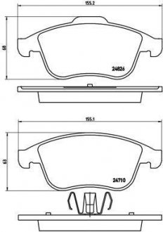 Тормозные колодки к-кт. BREMBO P68 047