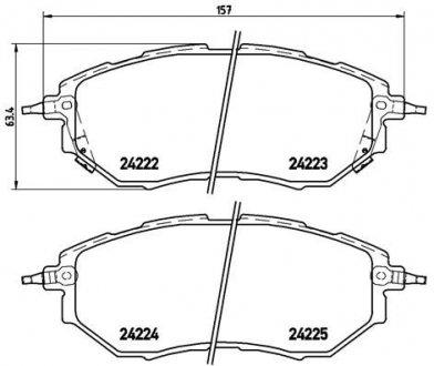 Комплект гальмівних колодок з 4 шт. дисків BREMBO P 78 017X