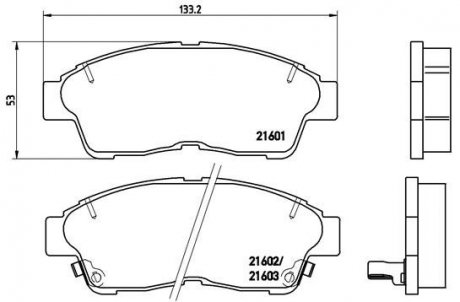 Комплект гальмівних колодок з 4 шт. дисків BREMBO P83034 (фото 1)