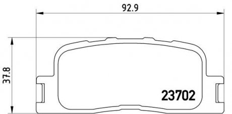 Комплект гальмівних колодок з 4 шт. дисків BREMBO P83088