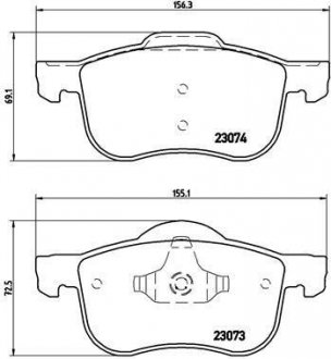 Гальмівні колодки дискові BREMBO P86 016