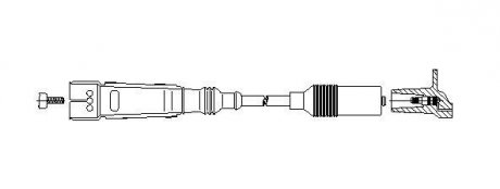 Провод высоковольтный AUDI/VW "1,6-2,0 >>"96 BREMI 11060