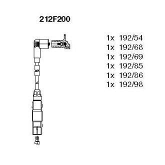 Комплект проводів високої напруги BREMI 212F200 (фото 1)