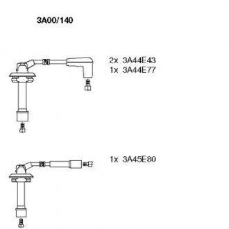 Комплект проводів SUBARU Forester/Impreza/Legacy \'\'2.0 \'\'91-07 BREMI 3A00140