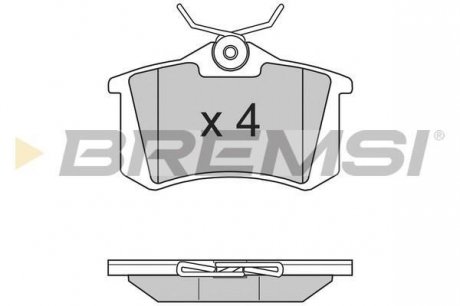 Тормозные колодки зад. caddy iii/iv/passat/audi a4/a6 (lucas) BREMSI BP2807