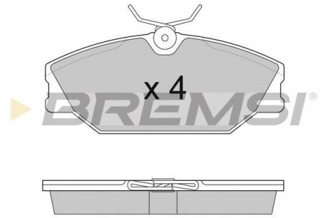 Тормозные колодки перед. Laguna I/Megane I 95-03 (TRW) BREMSI BP2874