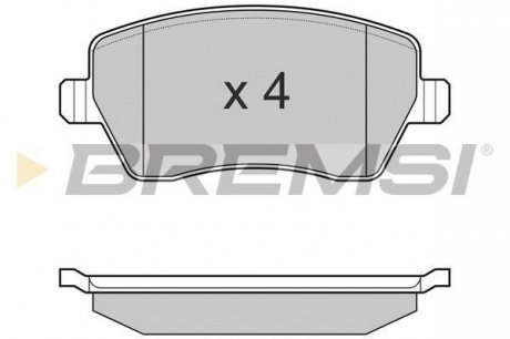 Тормозные колодки перед. Kangoo/Logan 08-/Duster 10- (TRW) BREMSI BP3026