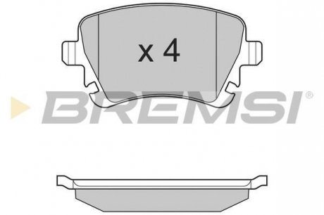 Тормозные колодки задние caddy iii/golf v/audi a4 03- BREMSI BP3130