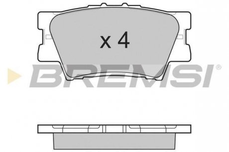 Тормозные колодки зад. Toyota RAV4 06- (akebono) BREMSI BP3252