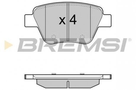 Тормозные колодки зад. Caddy/Jetta 10-/Golf 09-13 BREMSI BP3429