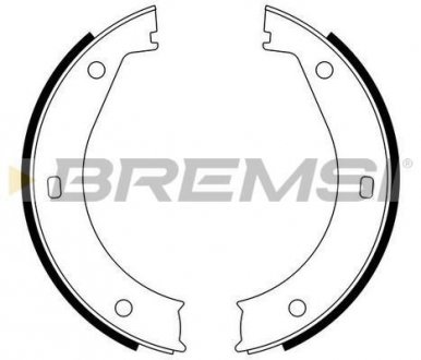 Колодки ручного гальма BMW 5(E28,E34) 81-97/6(E24) 77-89/ 7(E38) 94-01 (ATE) BREMSI GF0076