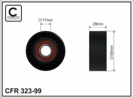 Ролик натяжного механизма, 2.0dCi 06- CAFFARO 323-99