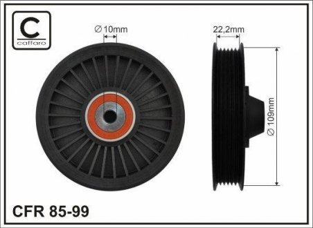 Ролик кондеционера обводной, OM611-612 CAFFARO 85-99