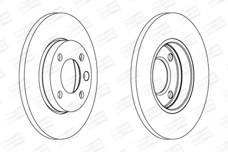 Диск гальмівний SEAT TOLEDO, VW CADDY передн. CHAMPION 561141CH