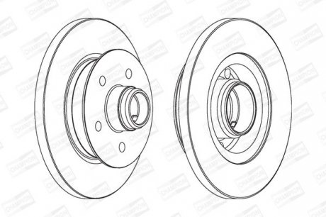 VW Диск тормозной передн.T3 86- CHAMPION 561437CH-1